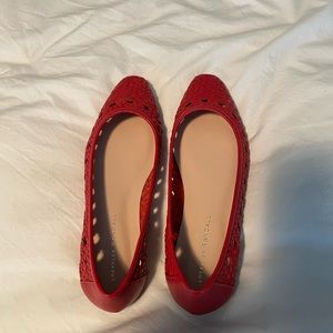Loeffler Randall woven red shoes